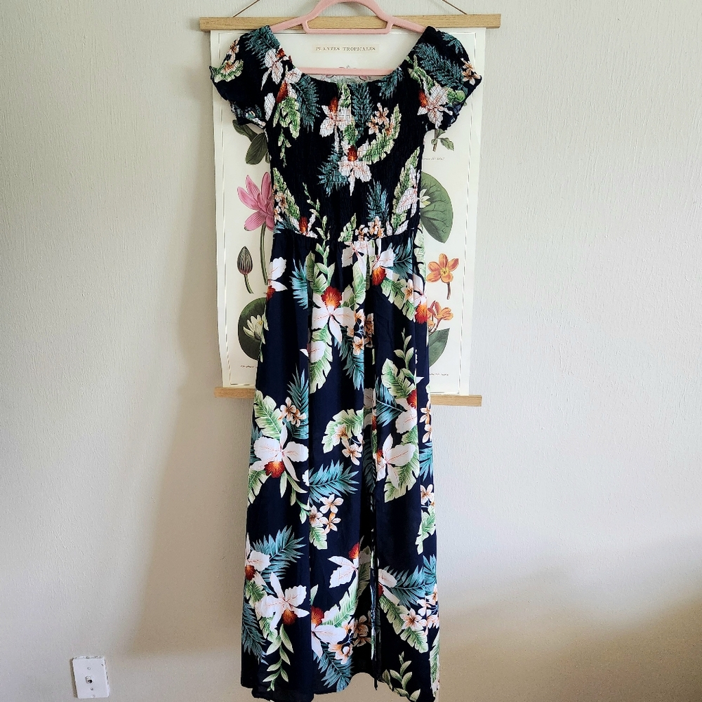 Reflex Smocked Off The Shoulder Dress